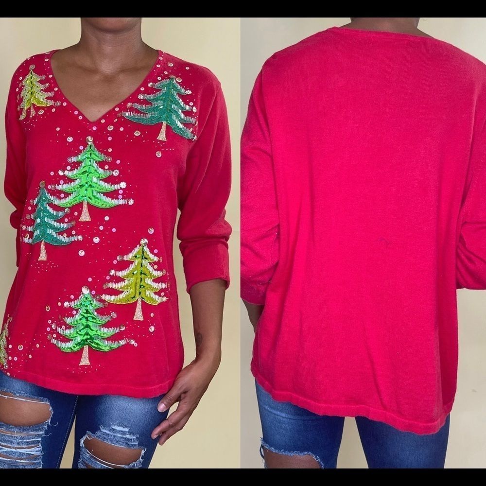 Vintage tacky Christmas sweater a 2XL